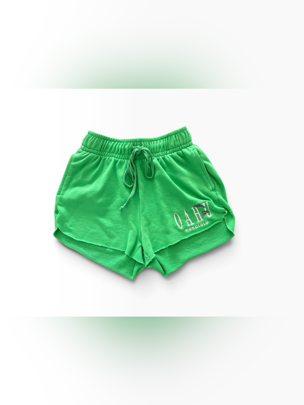 wild fable Green Terry Drawstring Shorts with OAHU Logo